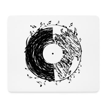 Die Erde hat Musik für diejenigen, die zuhören - Mousepad (Querformat) - Weiß - Vorne