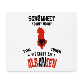 Schönheit kommt aus Albanien - Mousepad (Querformat) - Weiß - Vorne