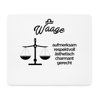 Sternzeichen Waage - Mousepad (Querformat) - Weiß - Vorne