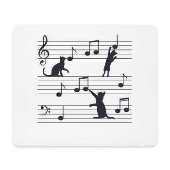 Musique de chat, chats, musique, musique - Tapis de souris (format paysage) - blanc - Devant