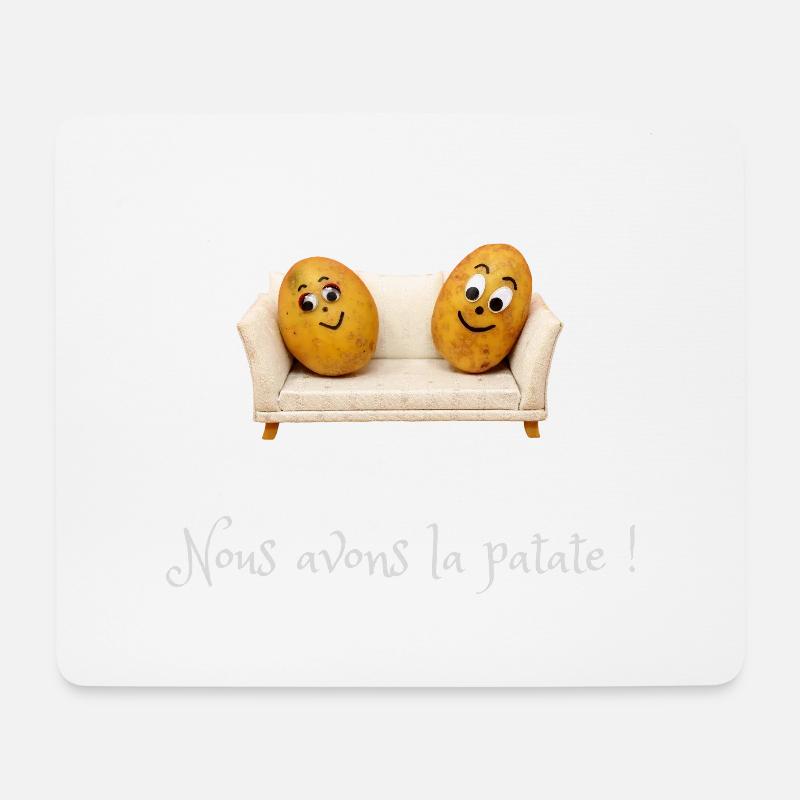 humour patate - Tapis de souris (format paysage) - blanc