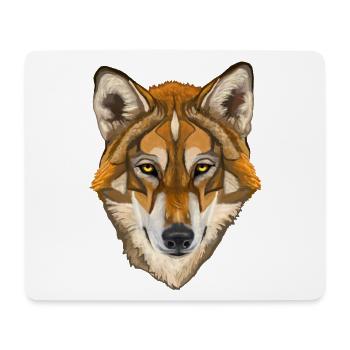wolf - Mouse Pad (horizontal) - white - Front