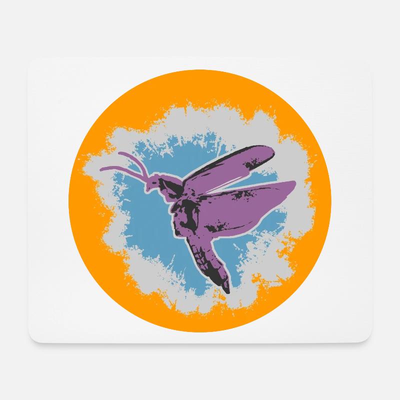 Schmetterling -Illustration mit Pastellakzenten - Mousepad (Querformat) - Weiß