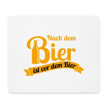 Funspruch Biersprüche Fun Bier trinken Bierslogan - Mousepad (Querformat) - Weiß - Vorne