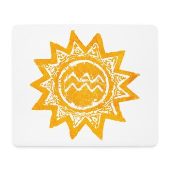 Abstract sun design in shades of yellow Mallorca - Mouse Pad (horizontal) - white - Front