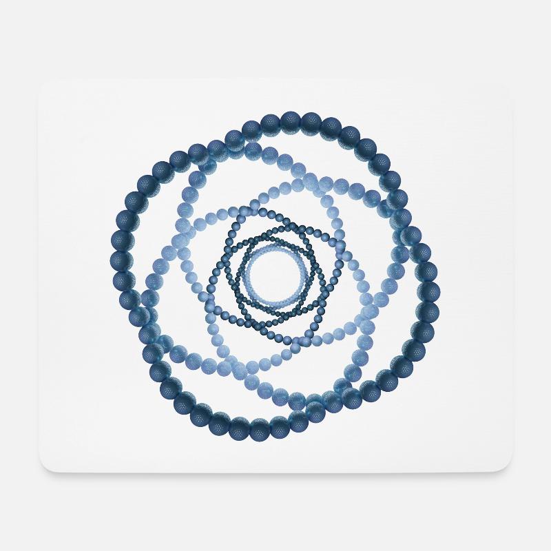 atom - cellular six - Mousepad (Querformat) - Weiß