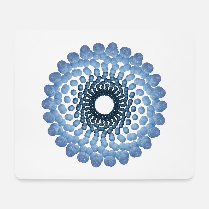 atom - cellular seven - Mouse Pad (horizontal) - white