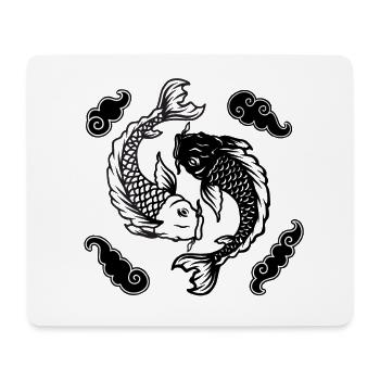 Koi Yin Yang Spirit - Mousepad (Querformat) - Weiß - Vorne