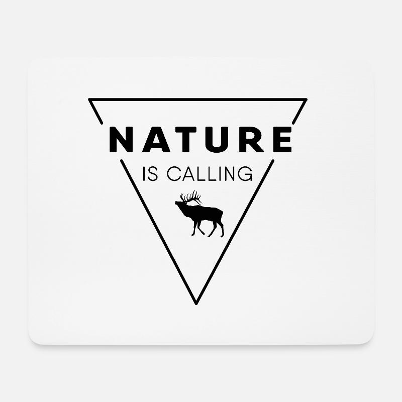 Die Natur ruft - Mousepad (Querformat) - Weiß