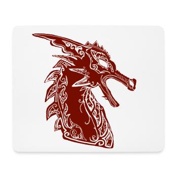 Drachen - Mousepad (Querformat) - Weiß - Vorne