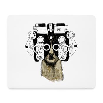 Alpaca&Phoropter - Mouse Pad (horizontal) - white - Front