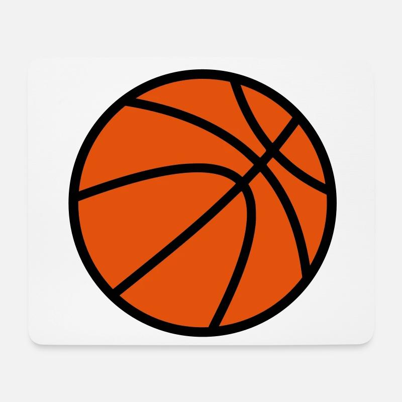 Basketball - Mousepad (Querformat) - Weiß