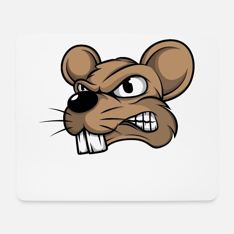 Maus Mäuse Mausi Mäuschen Ratte Nagetier Haustier - Mousepad (Querformat) - Weiß