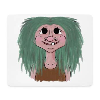 Norway troll girl vacation fjord mythology - Mouse Pad (horizontal) - white - Front