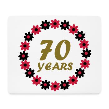 70 years - Mouse Pad (horizontal) - white - Front
