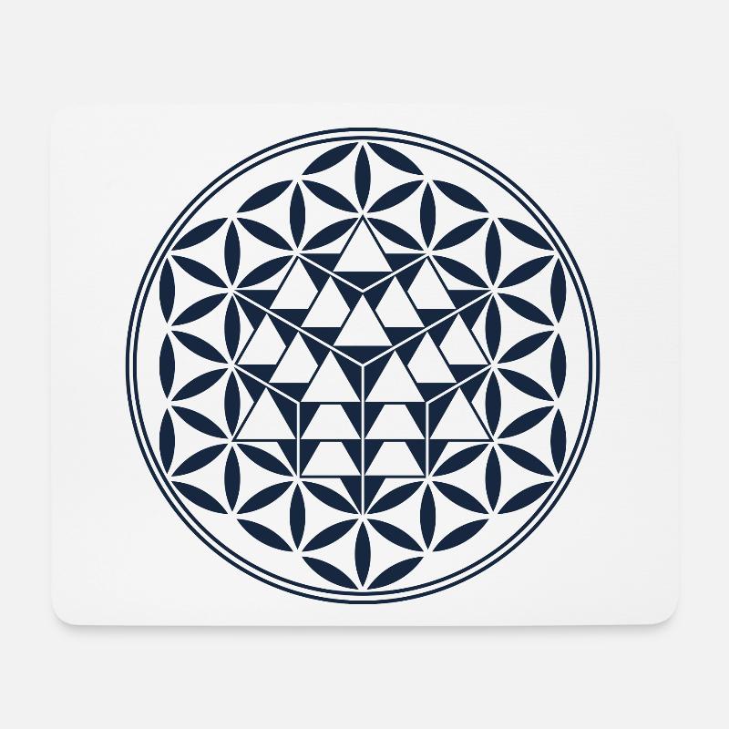 Vector Equilibrium, Sacred Geometry - Mouse Pad (horizontal) - white