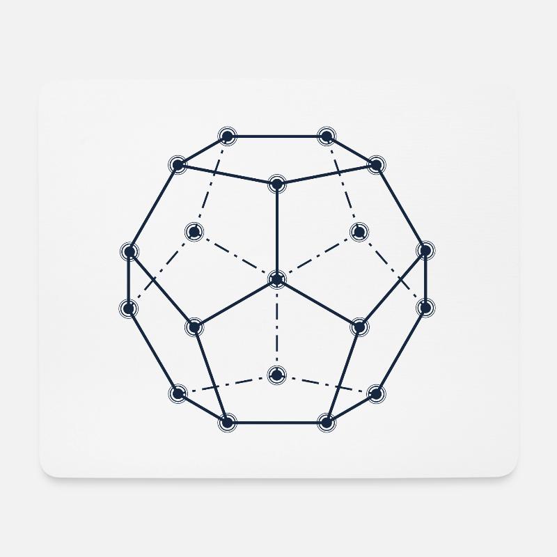 Geometrisches Konstellationsmuster - Mousepad (Querformat) - Weiß