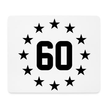 60 ans - Tapis de souris (format paysage) - blanc - Devant