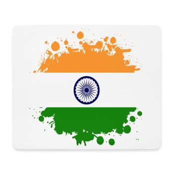 Inde tache tache / cadeau de drapeau Asie - Tapis de souris (format paysage) - blanc - Devant