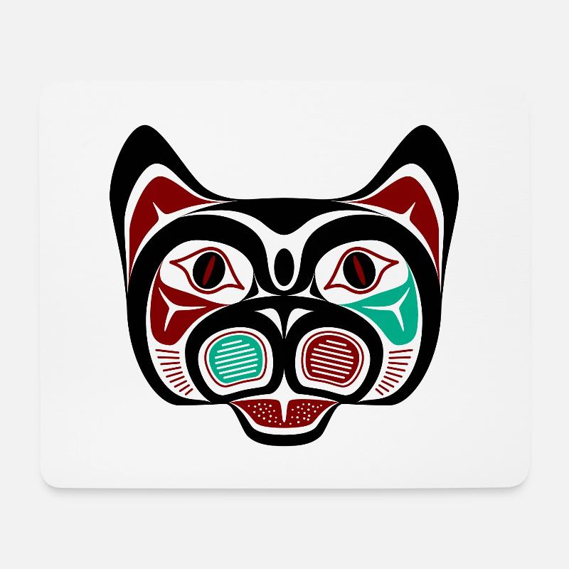 Northwest Pacific coast Haida Kitty - Mousepad (Querformat) - Weiß