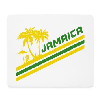 Jamaïque Palmes / Cadeau Caraïbes - Tapis de souris (format paysage) - blanc - Devant