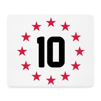 10 ans - Tapis de souris (format paysage) - blanc - Devant