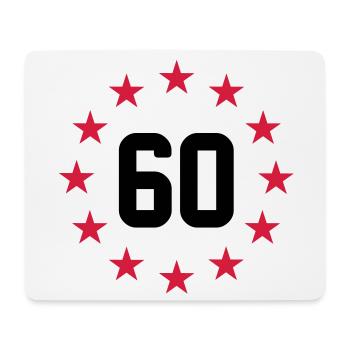 60 ans - Tapis de souris (format paysage) - blanc - Devant