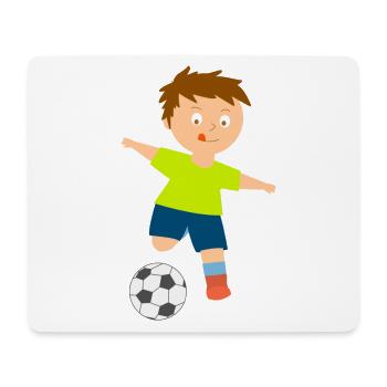Kicker Boy Neon Shirt Ball - Mouse Pad (horizontal) - white - Front
