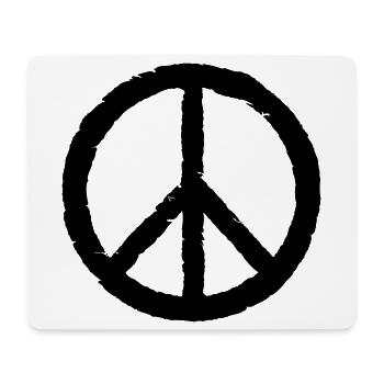 Peace Zeichen, Frieden - Mousepad (Querformat) - Weiß - Vorne