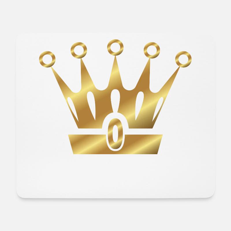 Krone Kronen König Königin JGA Hochzeit Braut Bräu - Mousepad (Querformat) - Weiß