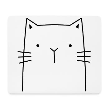 Chat Kitten Idée cadeau pour amis chat - Tapis de souris (format paysage) - blanc - Devant