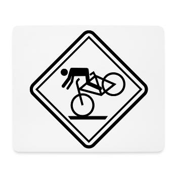 sport komisch mountainbiking - Mousepad (Querformat) - Weiß - Vorne