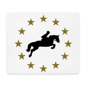 Showjumping horse & Stars - Mouse Pad (horizontal) - white - Front