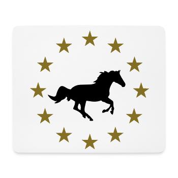 Horse & Stars - Mouse Pad (horizontal) - white - Front