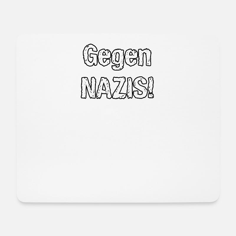 Gegen NAZIS - Mousepad (Querformat) - Weiß