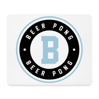 Beer Pong Badge Blue Logo - Mouse Pad (horizontal) - white - Front