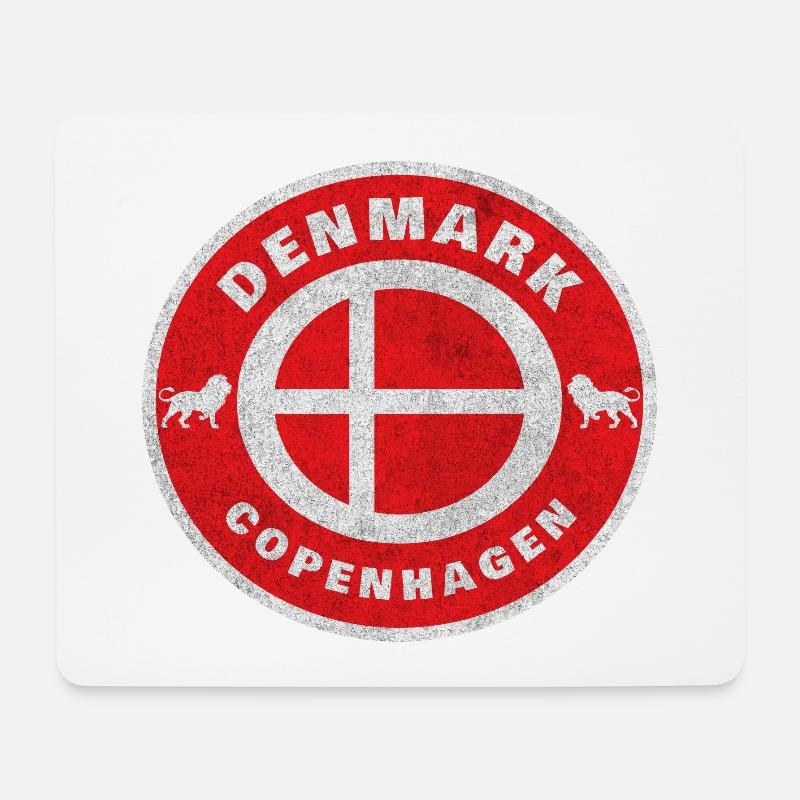 Dänemark Kopenhagen Vintage / Geschenk Denmark - Mousepad (Querformat) - Weiß