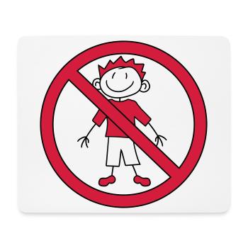 verboten schild zone keine kind gemalt kritzel com - Mousepad (Querformat) - Weiß - Vorne