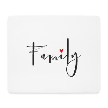 Family Herz Liebe - Mousepad (Querformat) - Weiß - Vorne