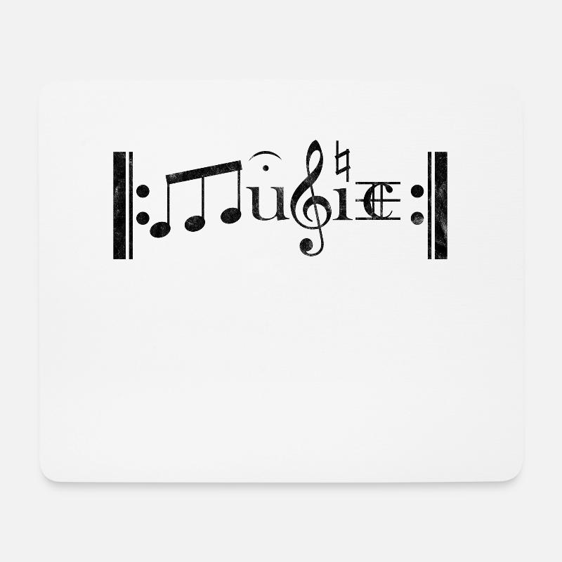 Musik - Mousepad (Querformat) - Weiß