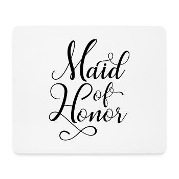 Natürliches funkelndes Blumendesign "Trauzeugin" - Mousepad (Querformat) - Weiß - Vorne