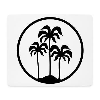 Palme palm trees - Mousepad (Querformat) - Weiß - Vorne