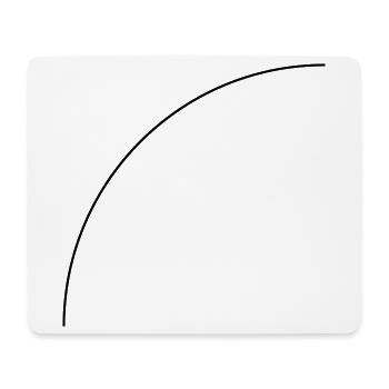 Viertelkreis - Mousepad (Querformat) - Weiß - Vorne