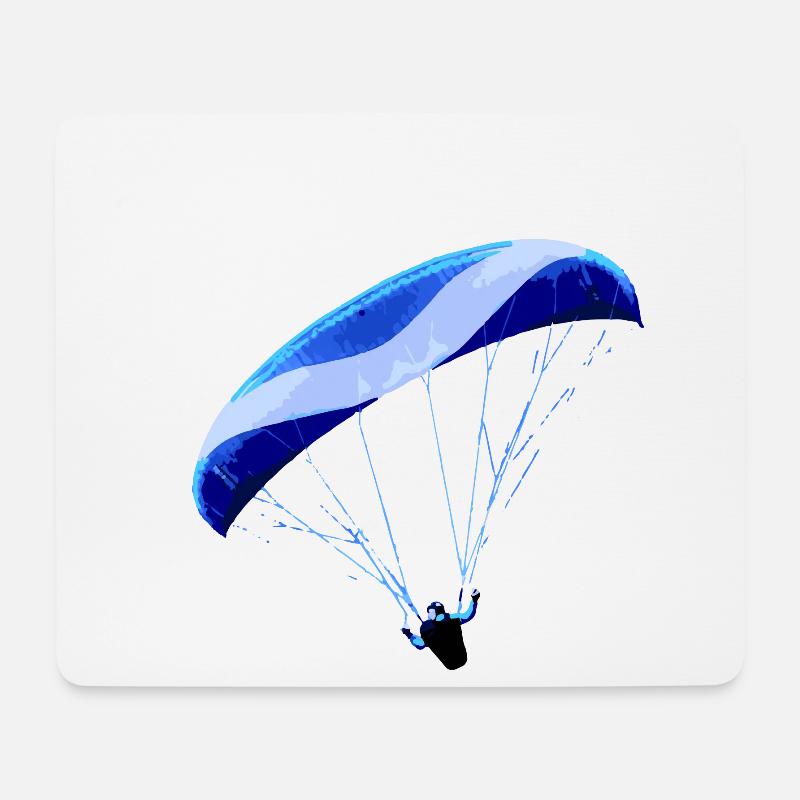 Paragliding - Tapis de souris (format paysage) - blanc