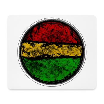 Abstract Retro Reggae Flag Design - Mouse Pad (horizontal) - white - Front