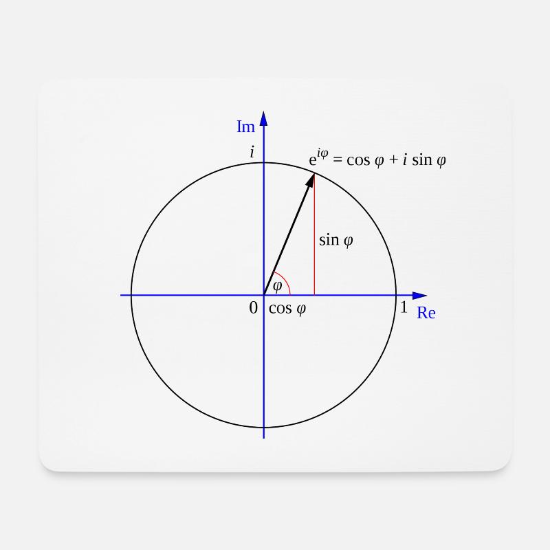 Eulers Formel - Mousepad (Querformat) - Weiß