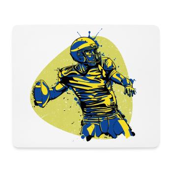 American Football Held Quarterback Sieger Vintage - Mousepad (Querformat) - Weiß - Vorne