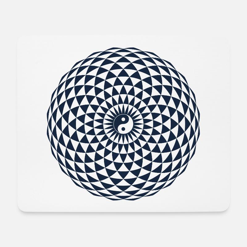 Torus, Heilige Geometrie - Mousepad (Querformat) - Weiß