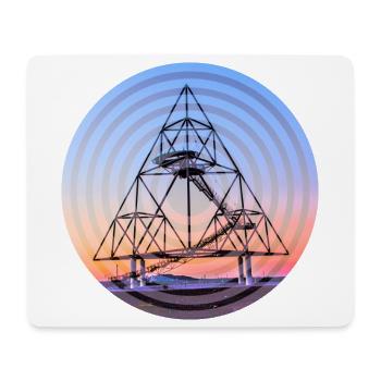 Tetraeder Kreise - Mousepad (Querformat) - Weiß - Vorne