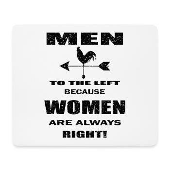 Mann Frau, Lustiger Spruch - Mousepad (Querformat) - Weiß - Vorne